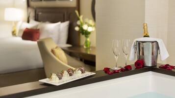 Hypo-allergenic bedding, pillowtop beds, minibar, in-room safe
