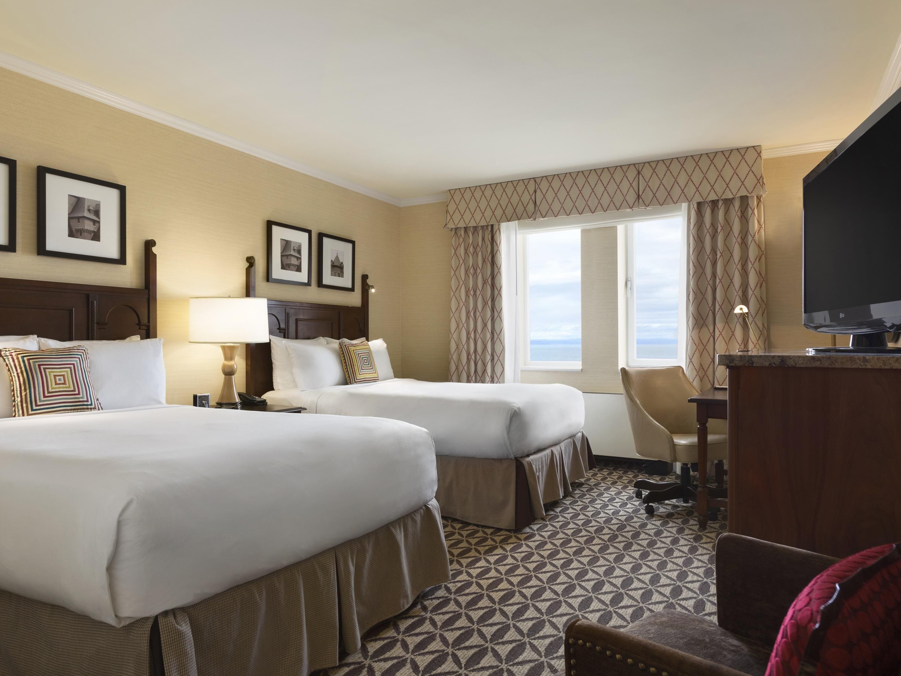 Hypo-allergenic bedding, pillowtop beds, minibar, in-room safe