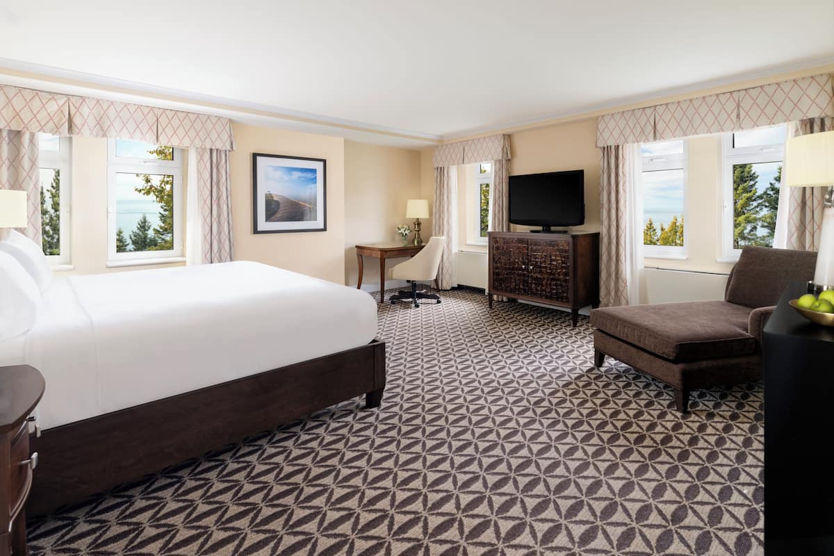 presidential suite, 1 king bed, river view | hypo-allergenic bedding, pillow-top beds, minibar, in-room safe
