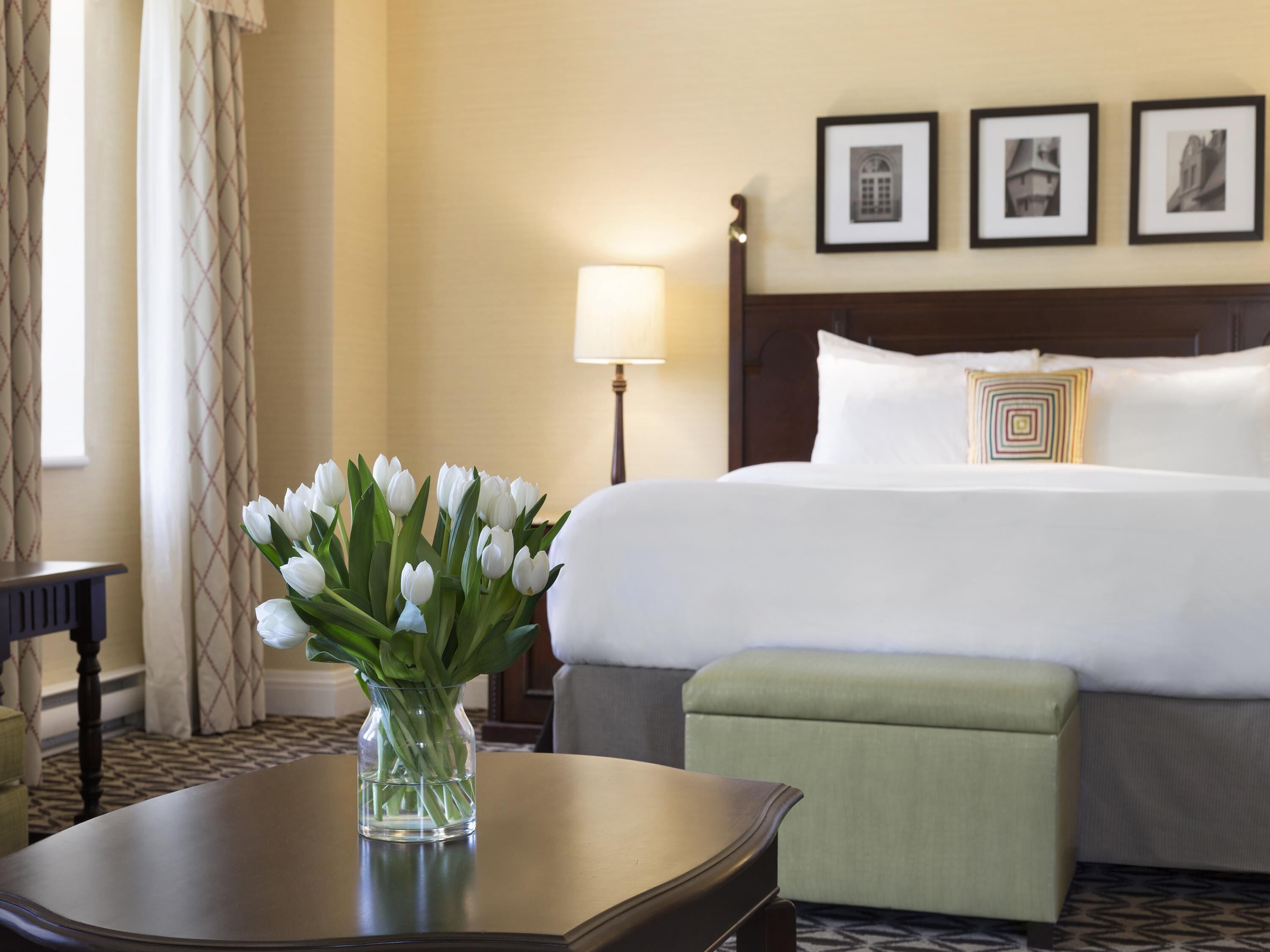 Hypo-allergenic bedding, pillowtop beds, minibar, in-room safe