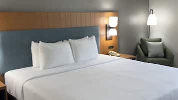 Room, 1 King Bed, Accessible, Non Smoking (Roll-in Shower) | In-room safe, desk, iron/ironing board, free cots/infant beds