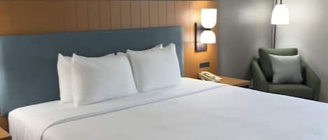 Room, 1 King Bed, Accessible, Non Smoking (Roll-in Shower) | In-room safe, desk, iron/ironing board, free cribs/infant beds