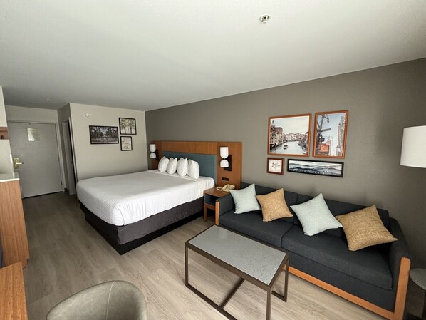 Room, 1 King Bed with Sofa bed, Non Smoking | In-room safe, desk, iron/ironing board, free cribs/infant beds