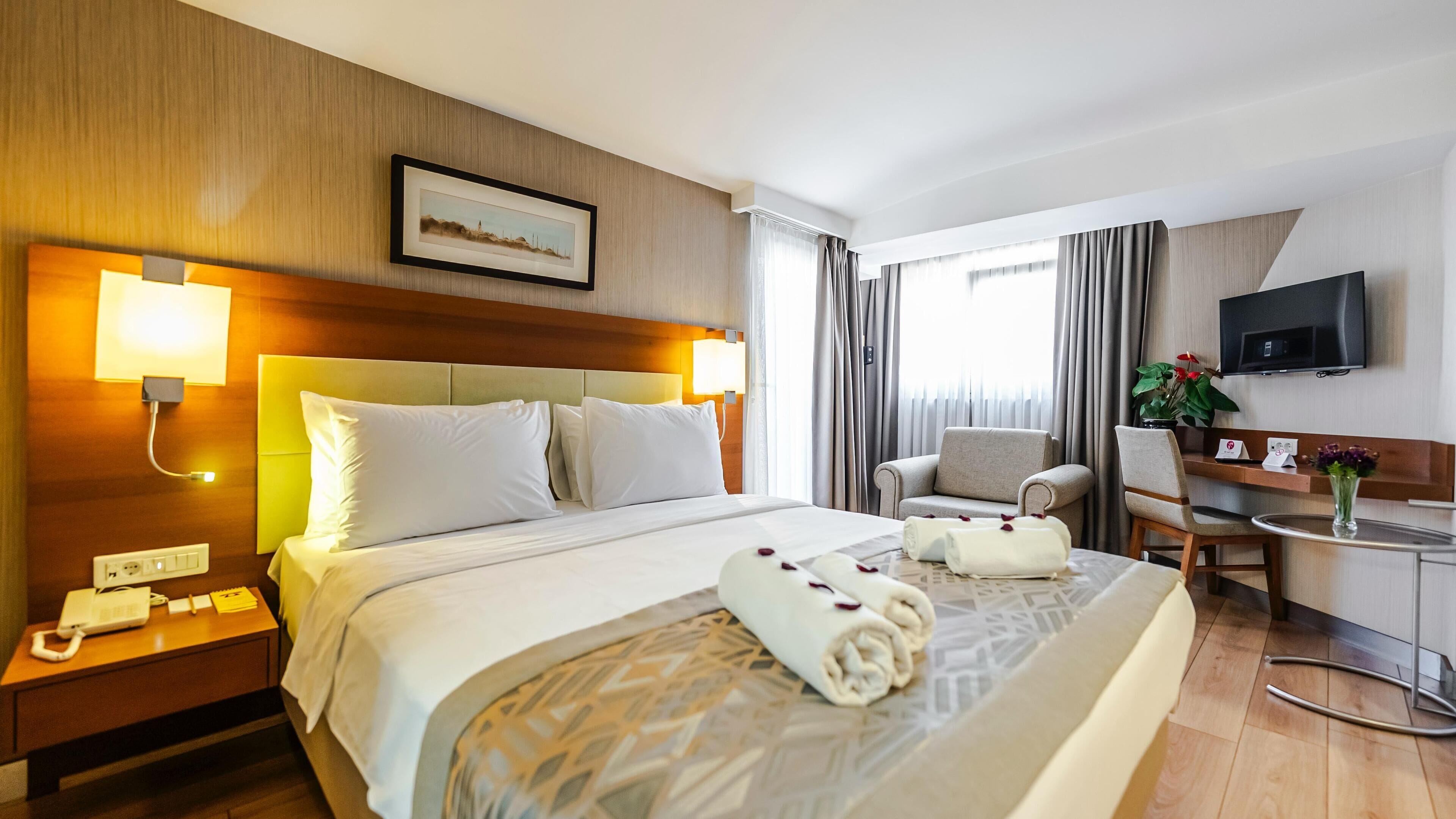 Minibar, in-room safe, desk, blackout drapes