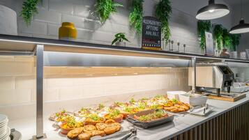 Daily buffet breakfast for a fee