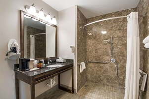 Free toiletries, hair dryer, towels