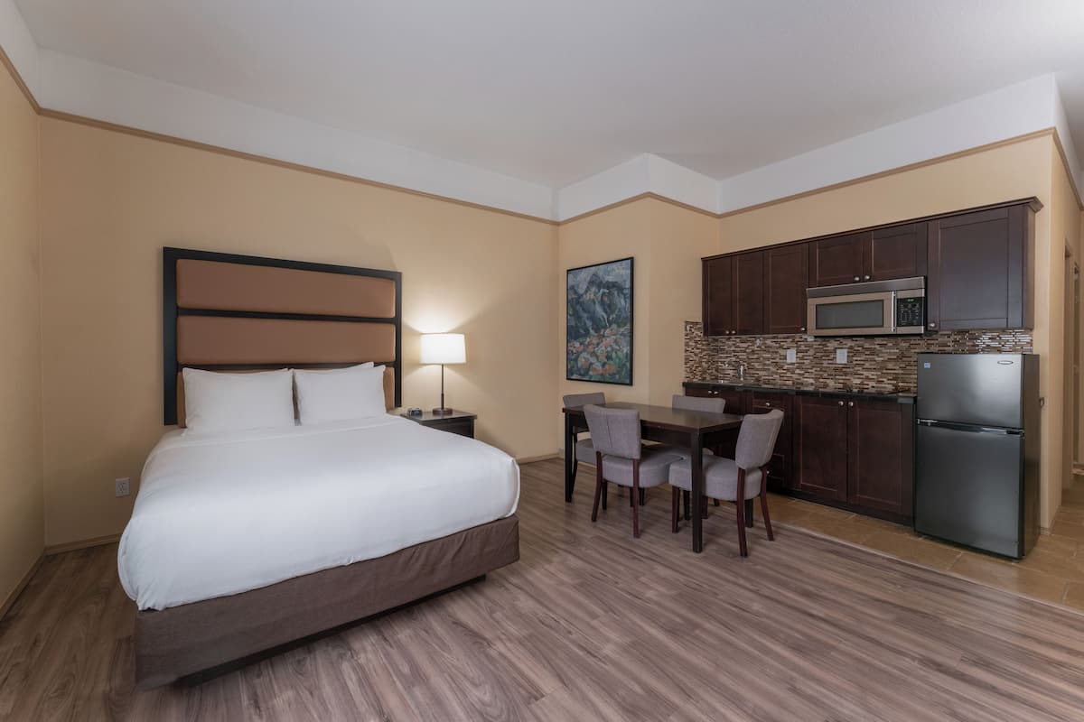 Studio, 1 Queen Bed, Pets Allowed | In-room safe, desk, soundproofing, iron/ironing board