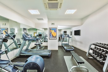 Fitness center at Holiday Inn Express and Suites Fishermans Wharf, an IHG Hotel