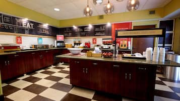 Free daily buffet breakfast