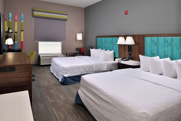 Room, 2 Queen Beds, Refrigerator & Microwave | In-room safe, iron/ironing board, free cots/infant beds, free WiFi