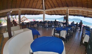 Breakfast, lunch, dinner served; Mediterranean cuisine, sea views 