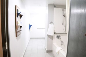 Room, 2 Queen Beds, Accessible, Non Smoking (Mobility, Tub w/Grab Bars) | Accessible bathroom