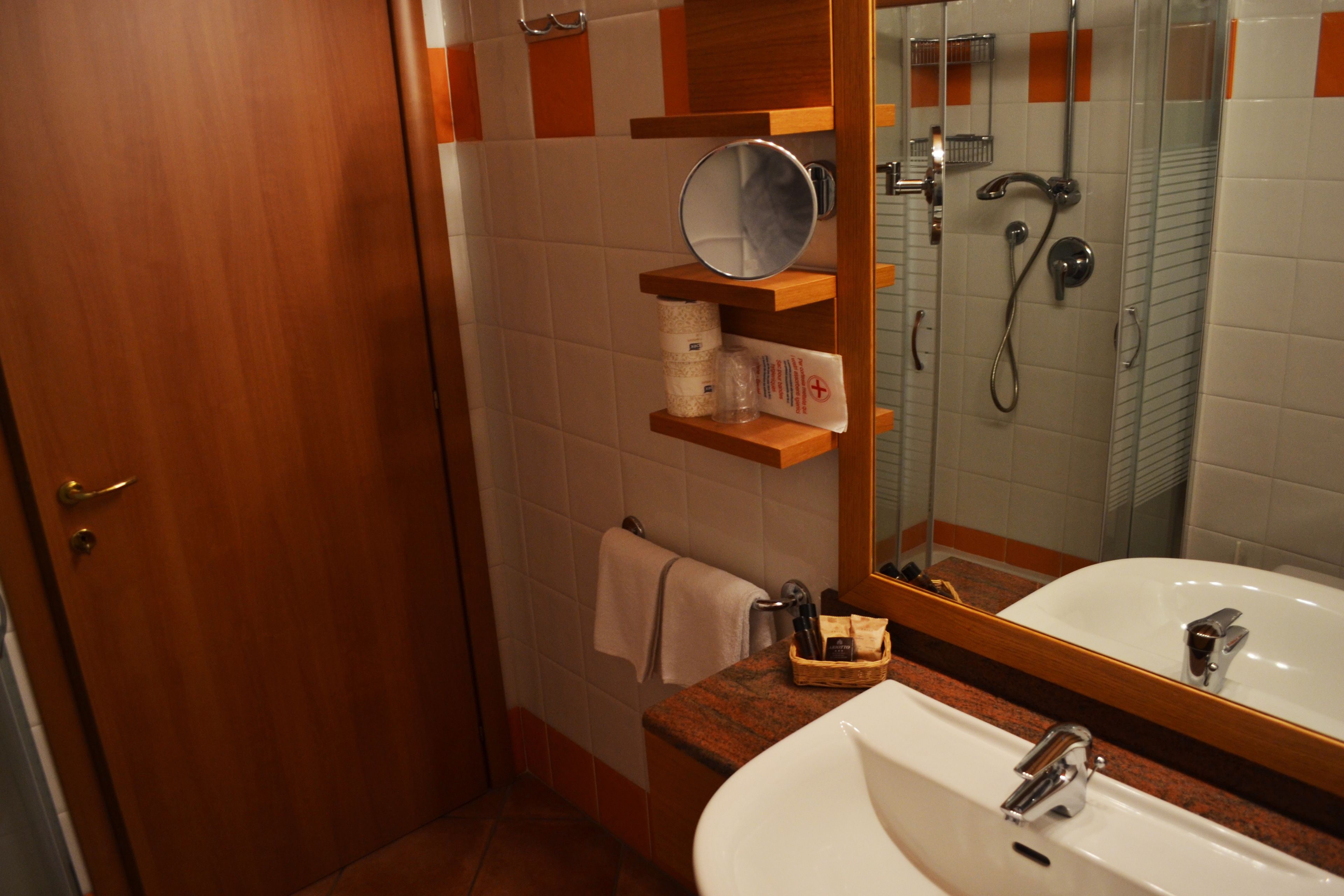 shower, free toiletries, hair dryer, bidet