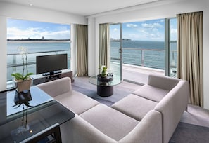 Suite, 1 King Bed (Relaxation Suite) | Living area | LCD TV, DVD player, iPod dock, pay films