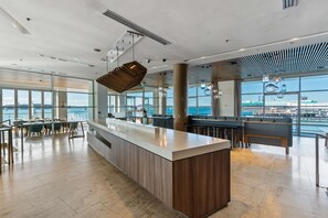 Breakfast, lunch, dinner served; ocean views