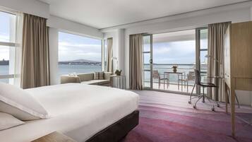 Deluxe Room, 1 King Bed, Harbor View (Plus) | Premium bedding, minibar, in-room safe, desk