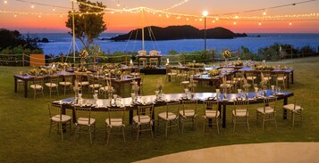 Outdoor wedding area