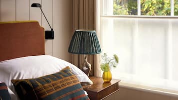 Premium bedding, desk, free WiFi, bed sheets