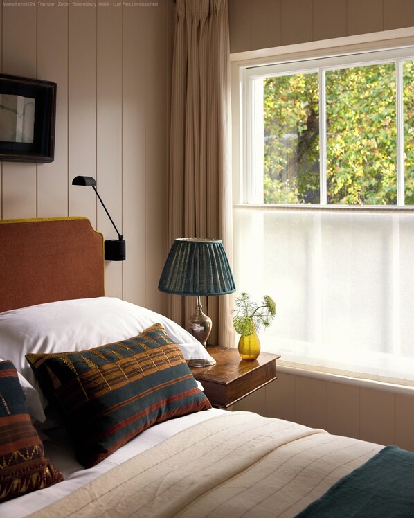 Premium bedding, desk, free WiFi, bed sheets