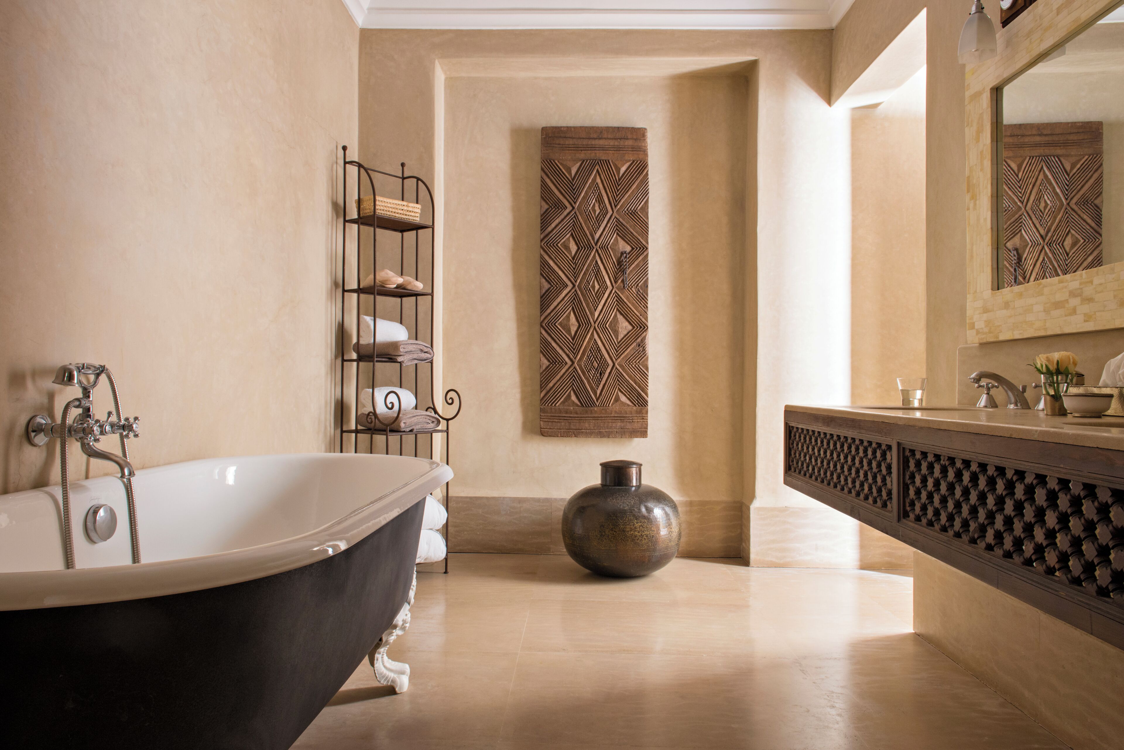 villa exclusive | bathroom | separate bathtub and shower, free toiletries, hair dryer, bathrobes