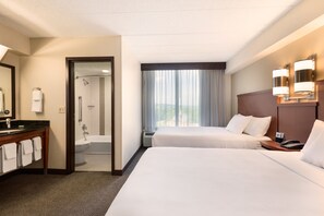 Room, 2 Double Beds | Bathroom | Combined shower/tub, designer toiletries, hair dryer, towels