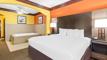 Suite, 1 King Bed, Non Smoking | In-room safe, desk, laptop workspace, iron/ironing board