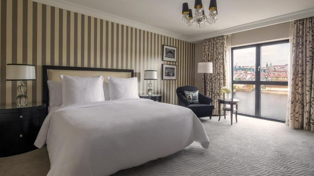 Egyptian cotton sheets, premium bedding, down duvets, minibar