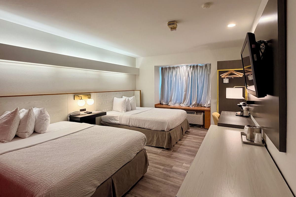 Room, 2 Queen Beds, Non Smoking | Premium bedding, desk, iron/ironing board, free WiFi