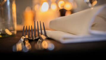 Breakfast served, local cuisine