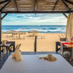 Private beach, white sand, beach cabanas, sun loungers