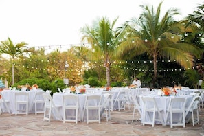 Outdoor wedding area