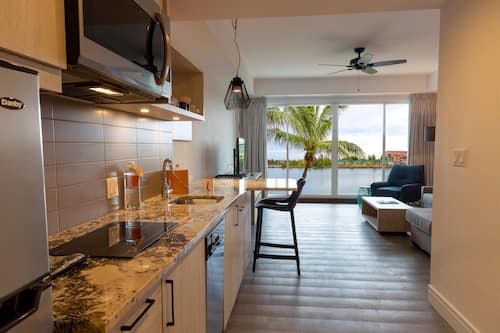 Waterside Deluxe Stateroom | Private kitchen | Microwave, electric kettle