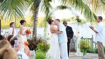 Outdoor wedding area