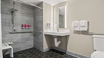 Standard Room, 1 Queen Bed, Accessible, Non Smoking | Accessible bathroom