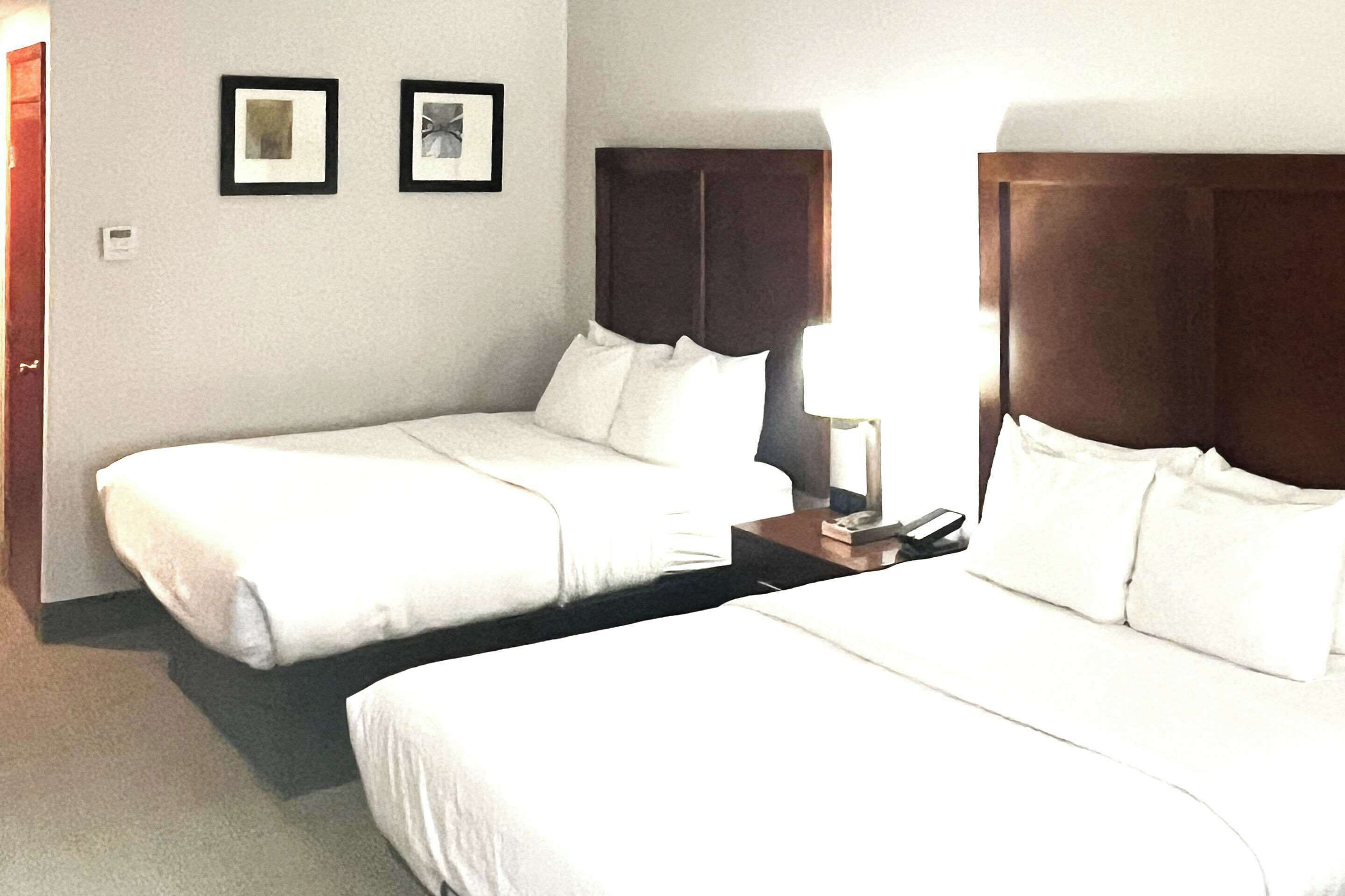 room, 2 queen beds, non smoking | desk, laptop workspace, blackout curtains, iron/ironing board