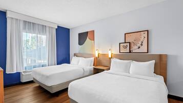 Studio Suite, 2 Queen Beds | Desk, laptop workspace, iron/ironing board, free WiFi