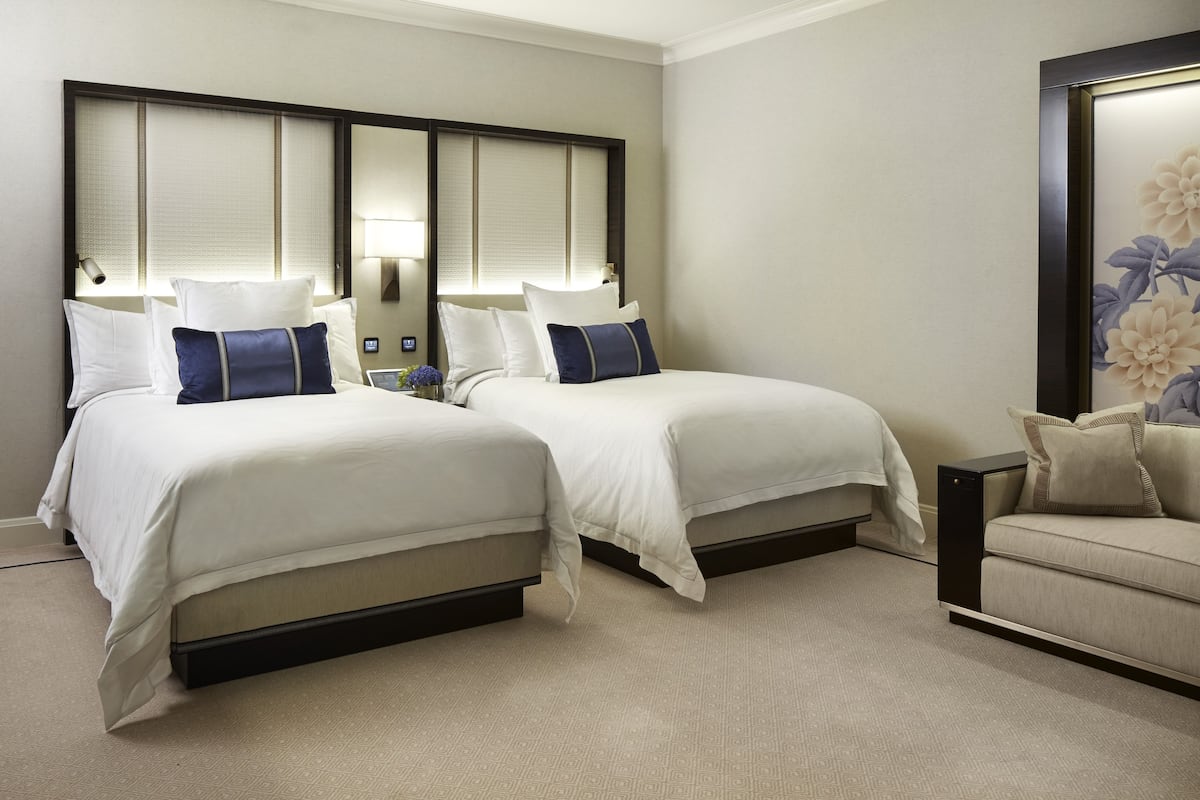 Premium bedding, down comforters, pillowtop beds, minibar