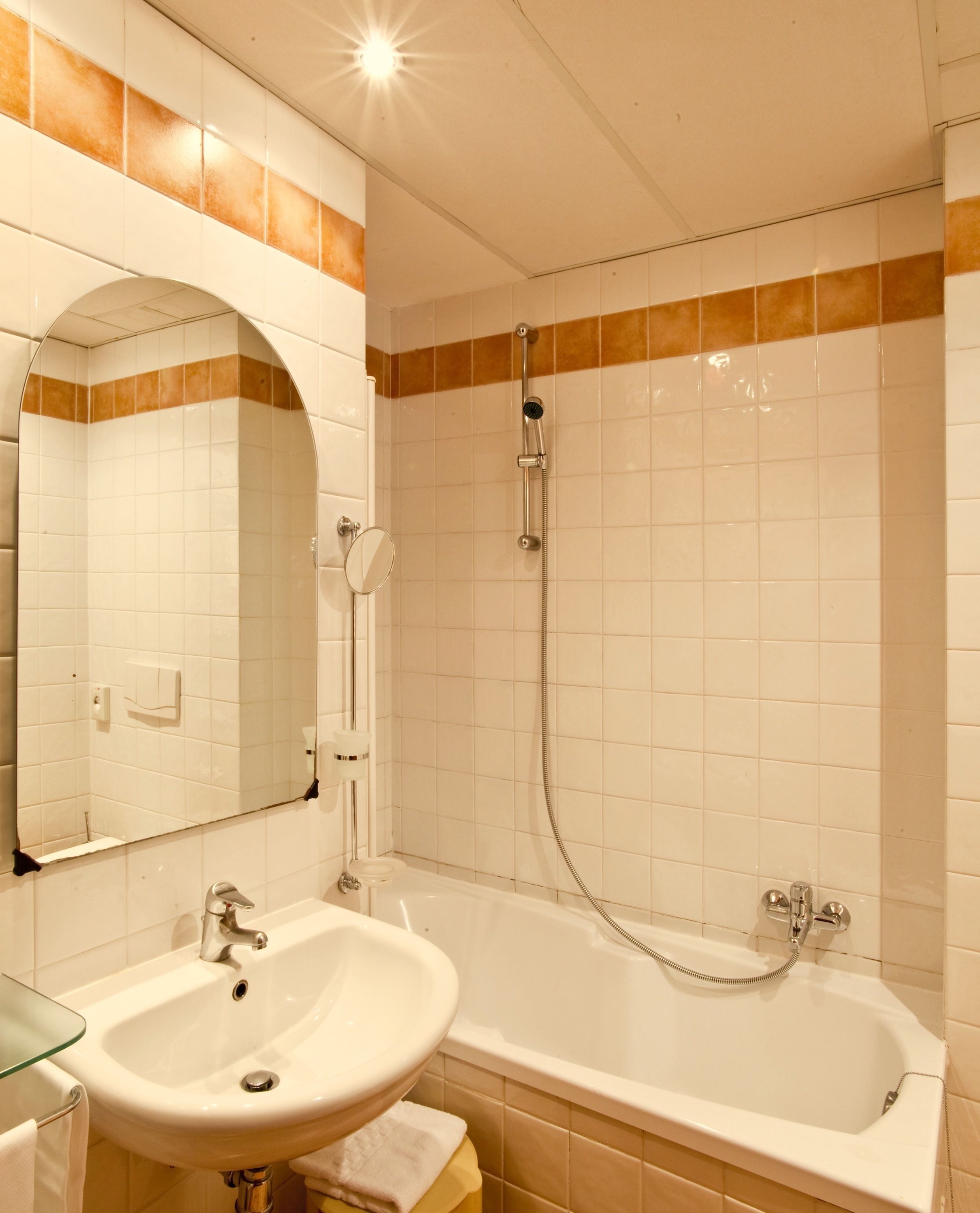 free toiletries, hair dryer, bidet, towels