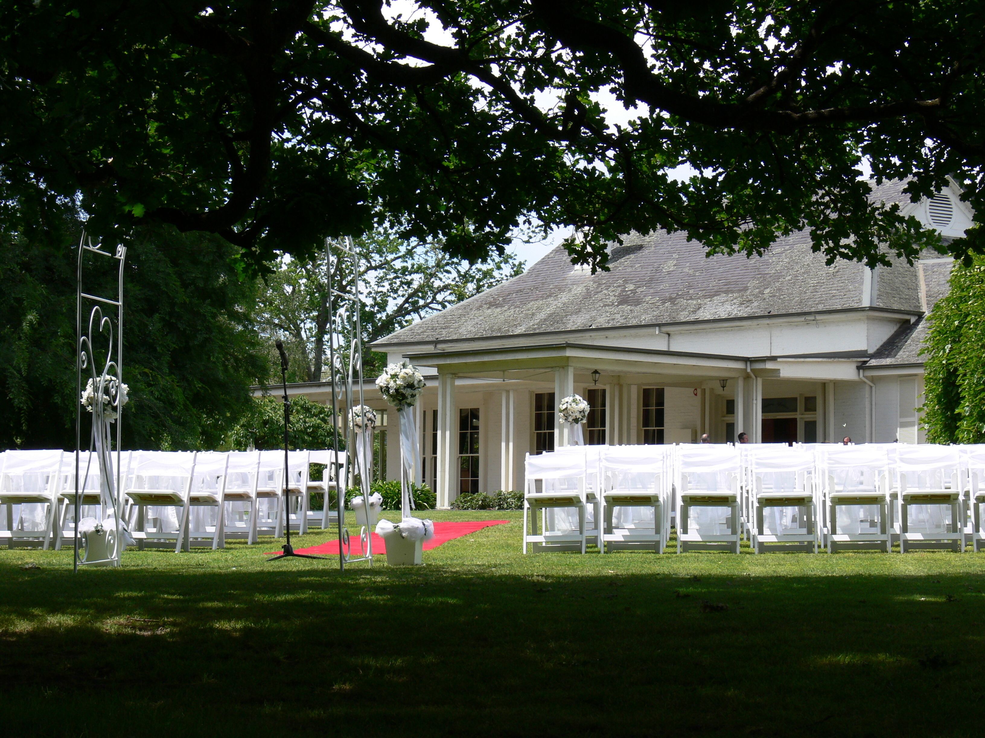 outdoor wedding area