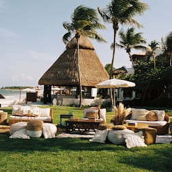 Outdoor wedding area