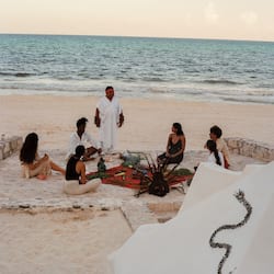 Guests can enjoy a lively beach experience with friends and family.