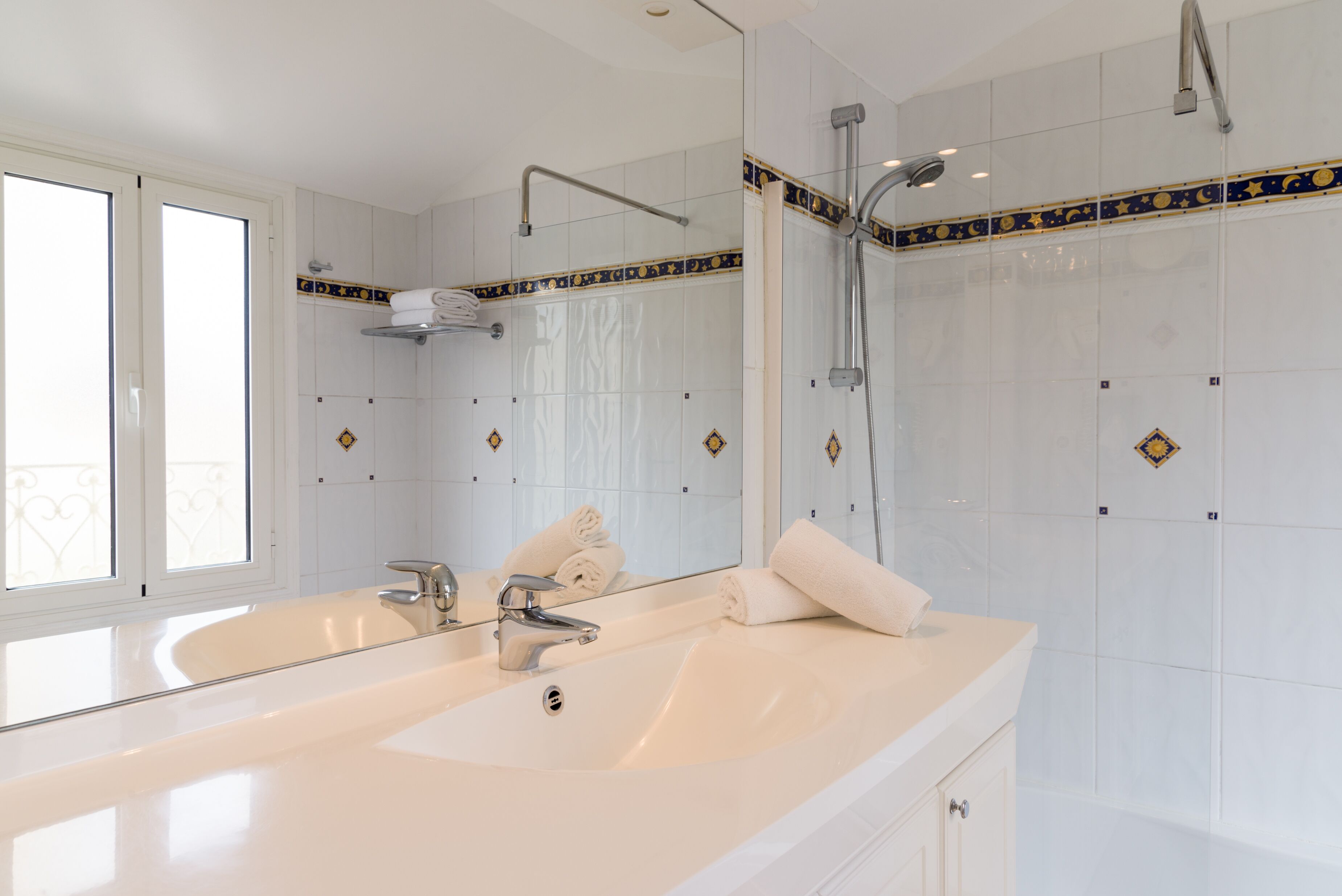 free toiletries, hair dryer, towels