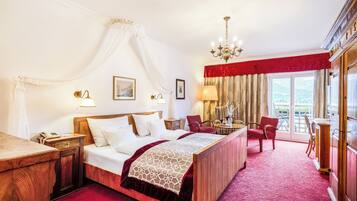 Habitación Deluxe doble, balcón (Rössl) | 1 dormitorio, ropa de cama hipoalergénica, caja fuerte