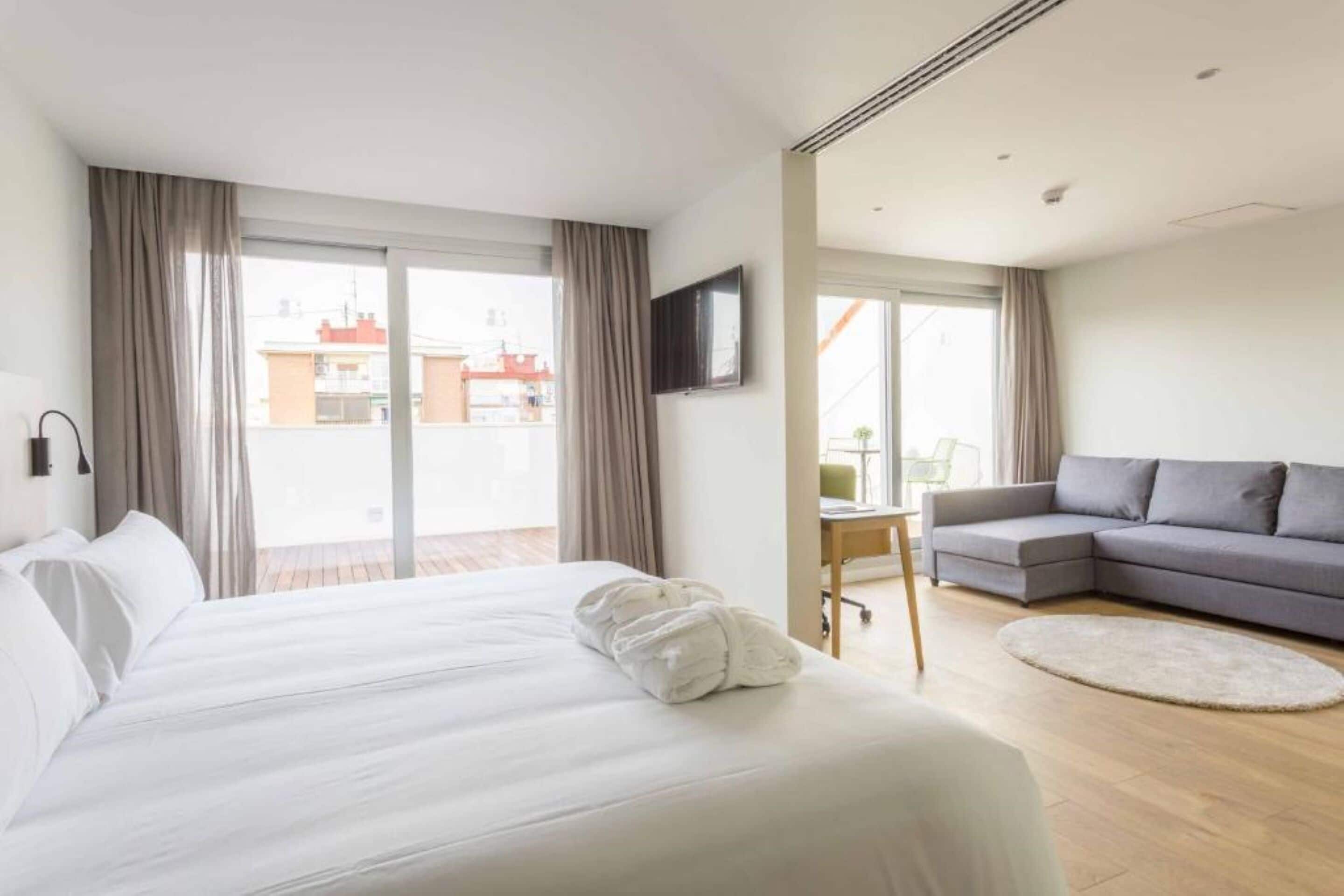 junior suite, terrace | 1 bedroom, down duvets, minibar, in-room safe