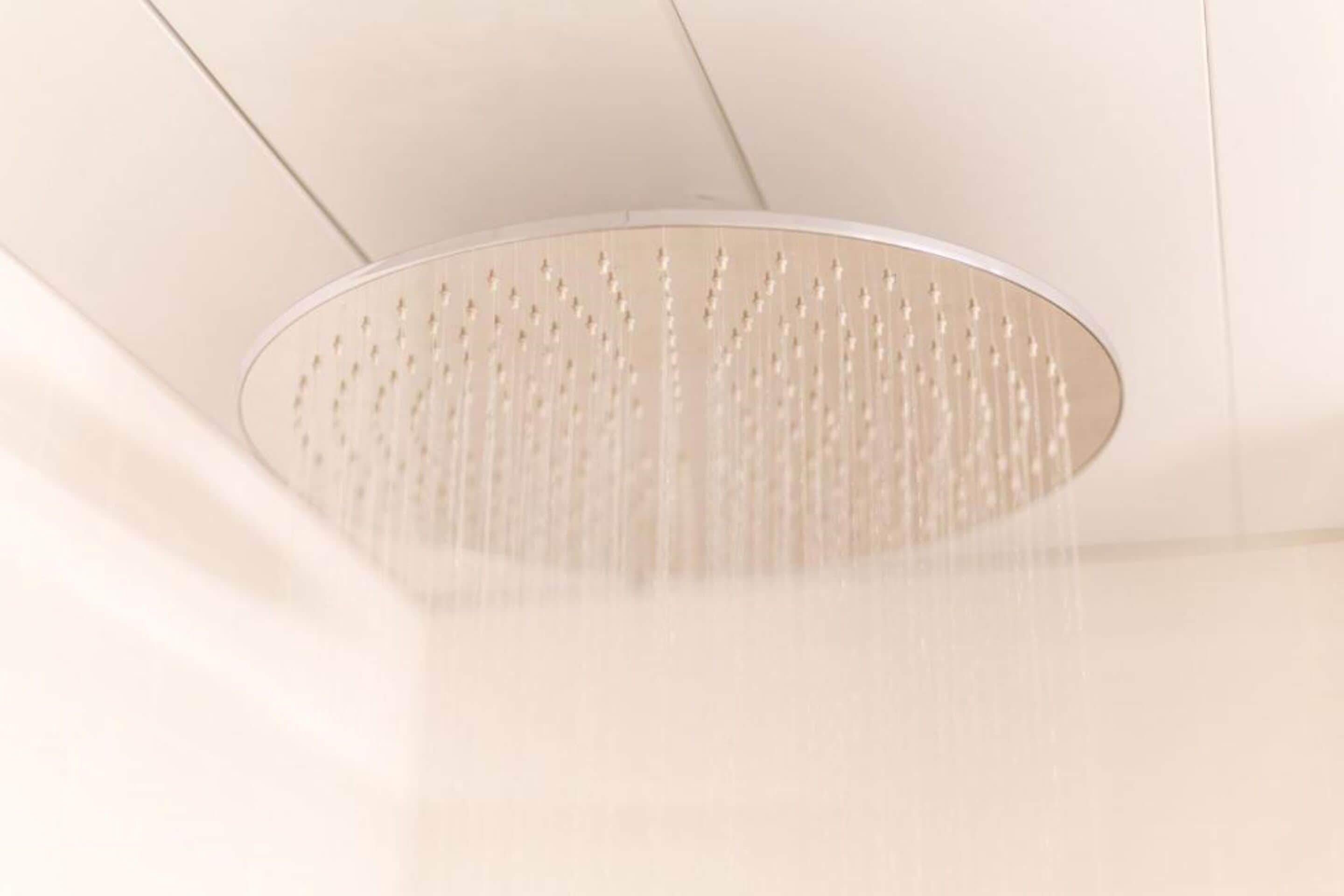 shower, rainfall showerhead, free toiletries, hair dryer