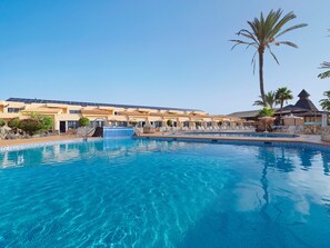 2 outdoor pools, open 10:00 AM to 6:00 PM, pool umbrellas, sun loungers