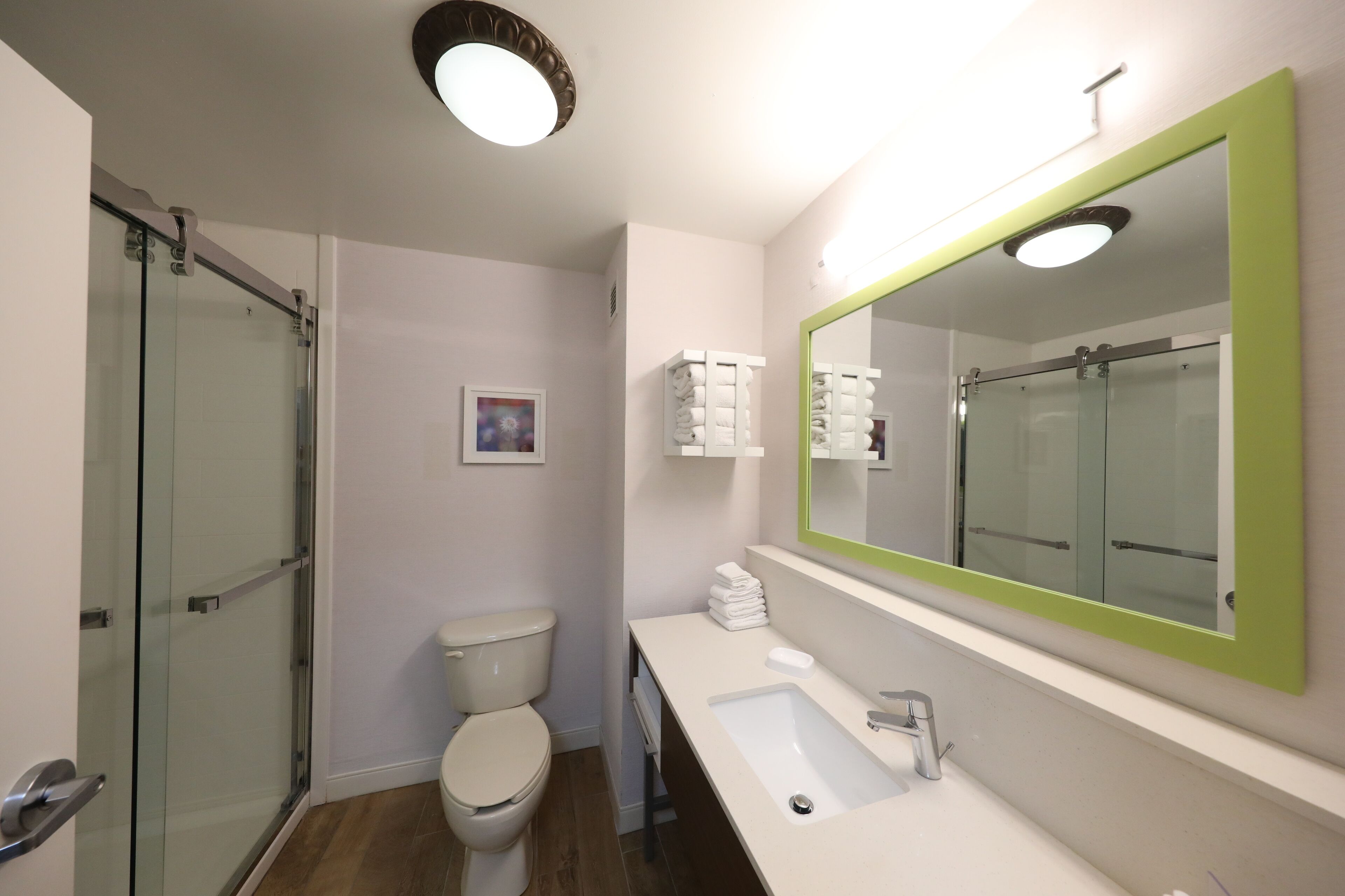 free toiletries, hair dryer, towels