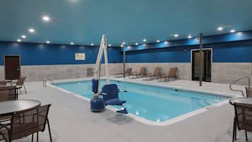 Indoor pool, pool loungers