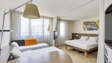Superior Suite, Multiple Beds | Premium bedding, in-room safe, desk, blackout drapes