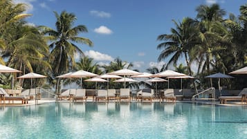 Outdoor pool, cabanas (surcharge), pool umbrellas